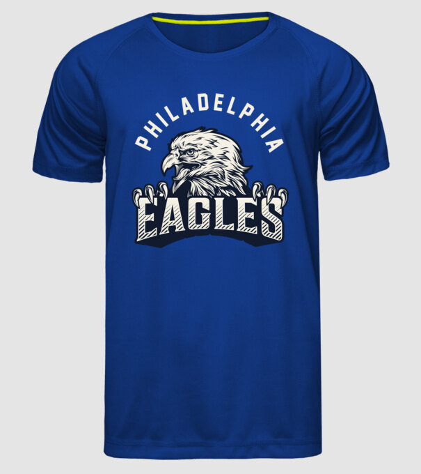 Philadelphia Eagles model albastru regal pe tricou
