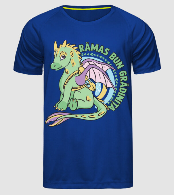 Rămas bun grădiniță model albastru regal pe tricou
