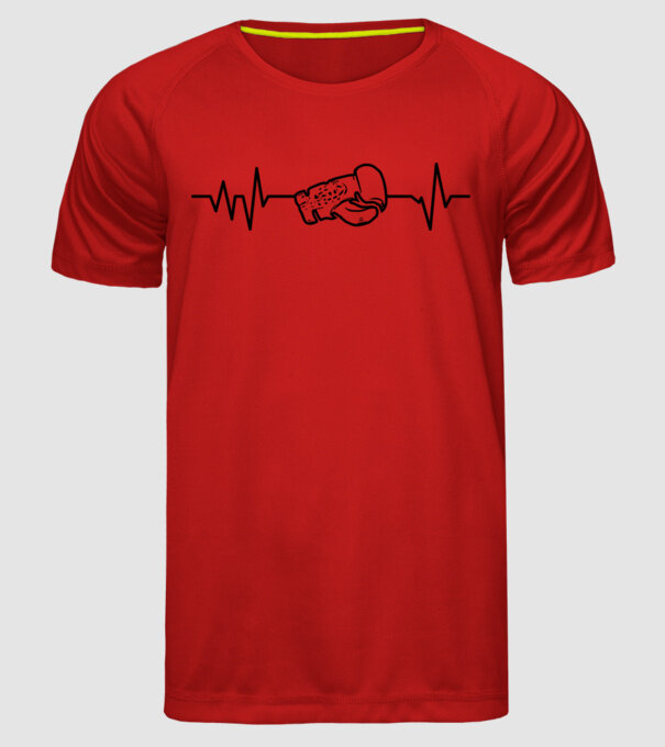 Box EKG model roșu pe tricou