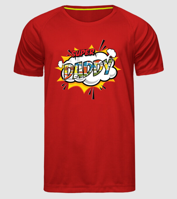 Comic Daddy model roșu pe tricou