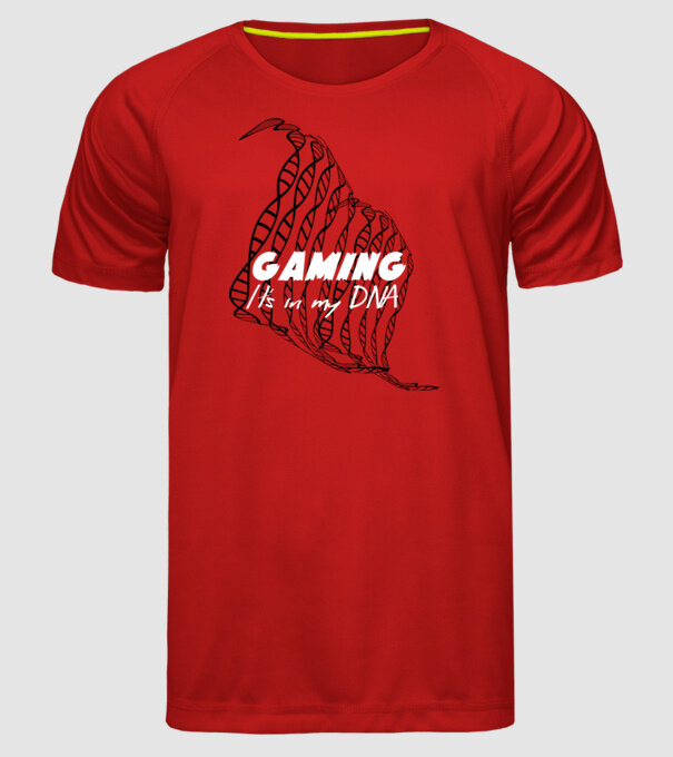 Gamer DNA model roșu pe tricou