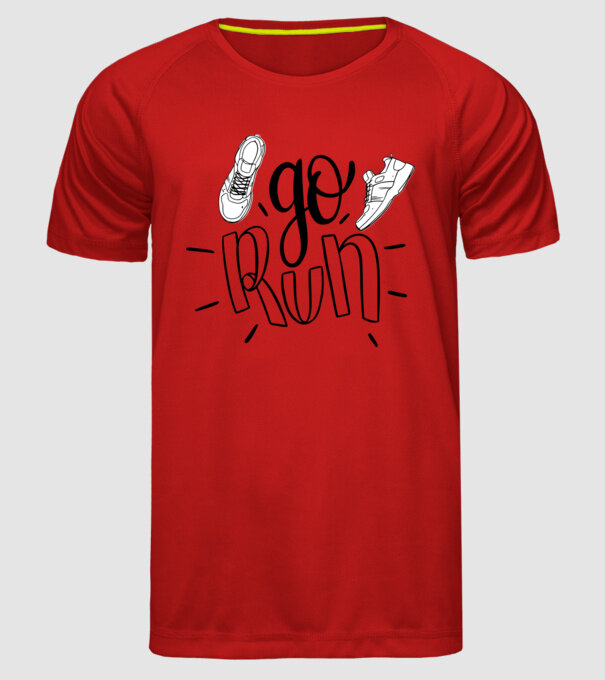Go run 2c model roșu pe tricou
