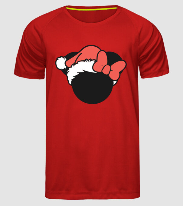Crăciun Minnie model roșu pe tricou