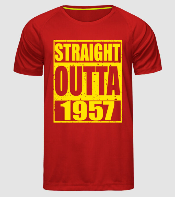 Straight Outta - 1957 model roșu pe tricou