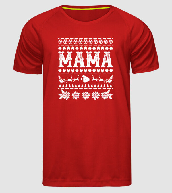 Mama Crăciun model roșu pe tricou