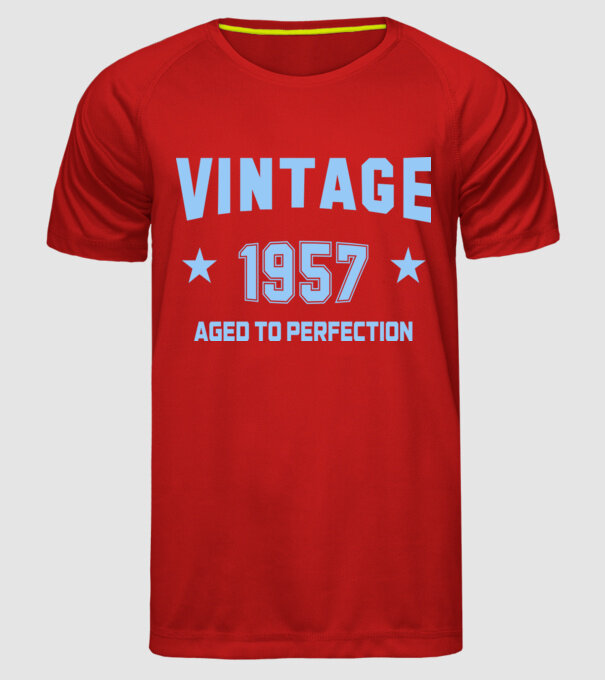 Vintage - 1957 model roșu pe tricou