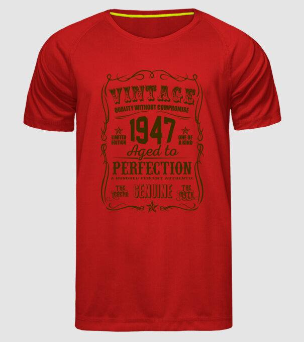 Vintage Perfection - 1947 model roșu pe tricou