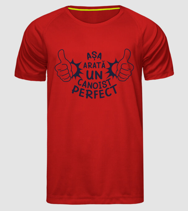 Așa arată un CANOIST perfect model roșu pe tricou