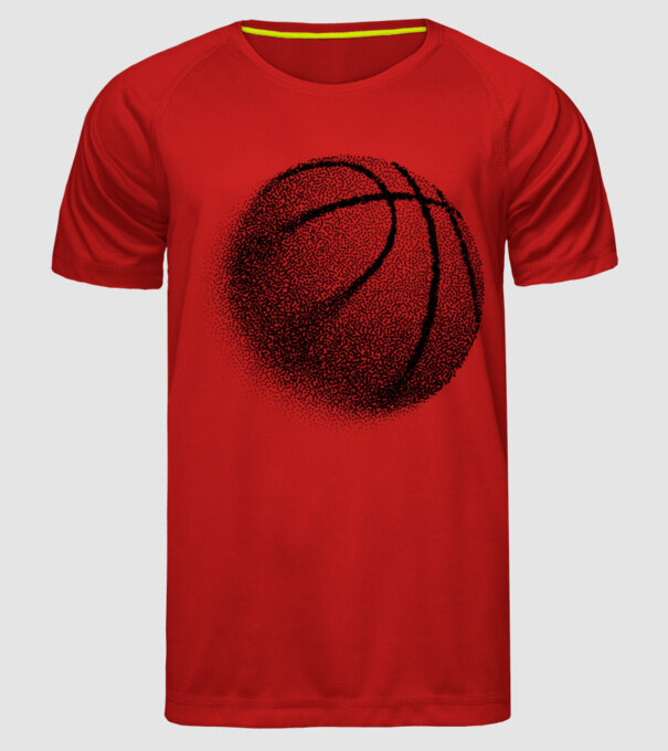 Basketball model roșu pe tricou