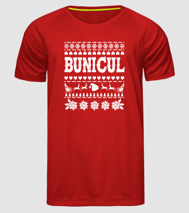 Bunicul model roșu pe tricou