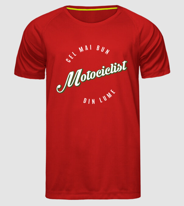 Cel mai bun Motociclist din lume model roșu pe tricou