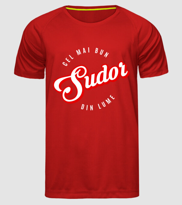 Cel mai bun SUDOR din lume model roșu pe tricou