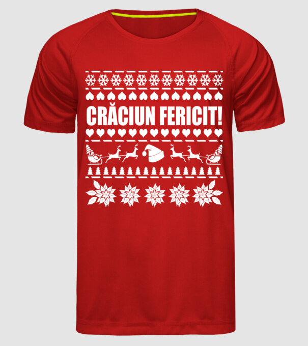 crăciun Fericit! model roșu pe tricou