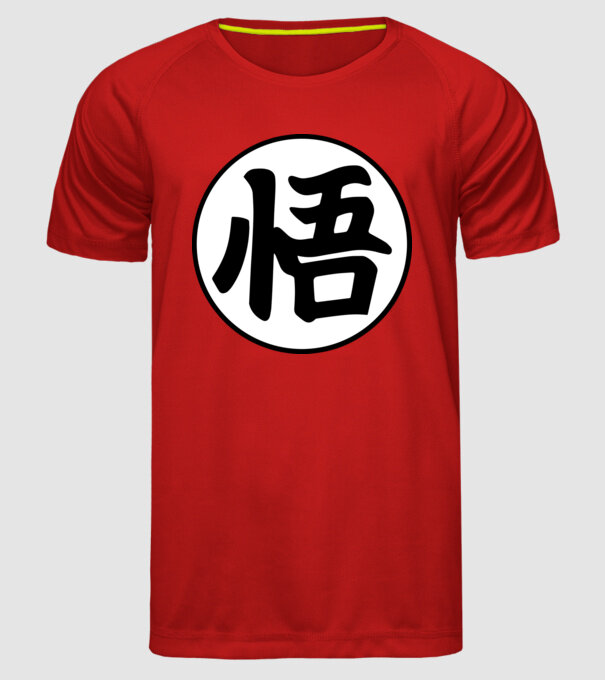 Dragonball logo model roșu pe tricou