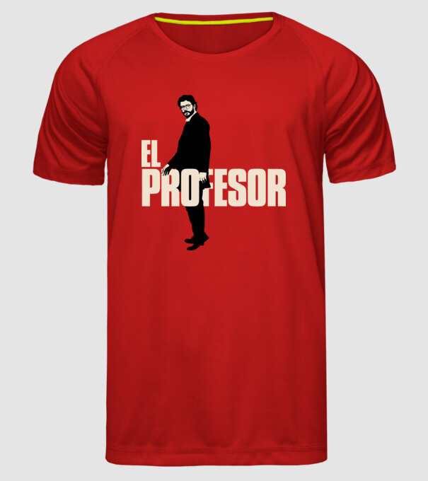 el professor la casa de papel model roșu pe tricou