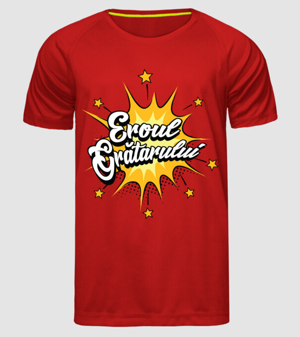 Eroul Grătarului model roșu pe tricou