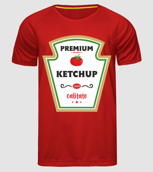 ketchup premium - calitate model roșu pe tricou