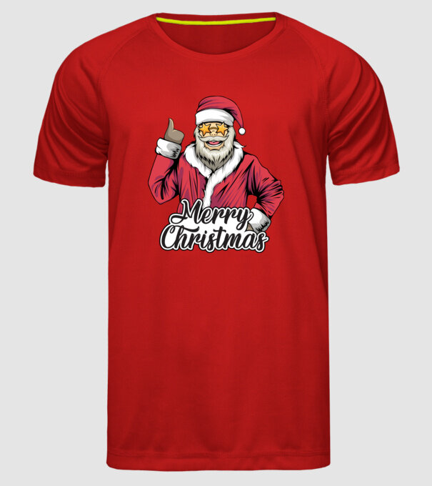 Merry christmas Santa model roșu pe tricou