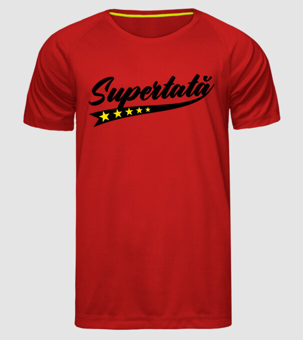 Supertată model roșu pe tricou