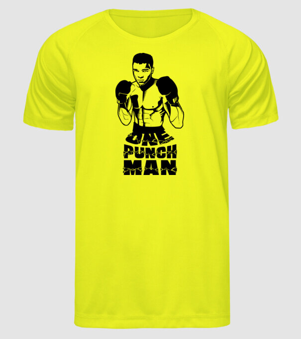 Ali = One punch man model galben neon pe tricou