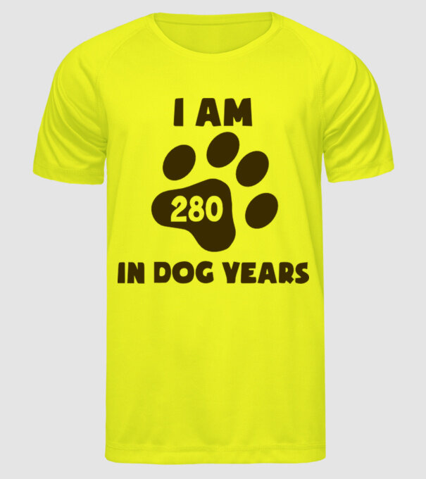 Dog Year - 280 model galben neon pe tricou