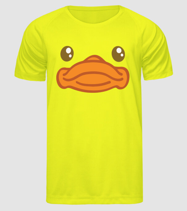 Rață carnaval model galben neon pe tricou