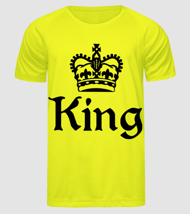 King 01 model galben neon pe tricou