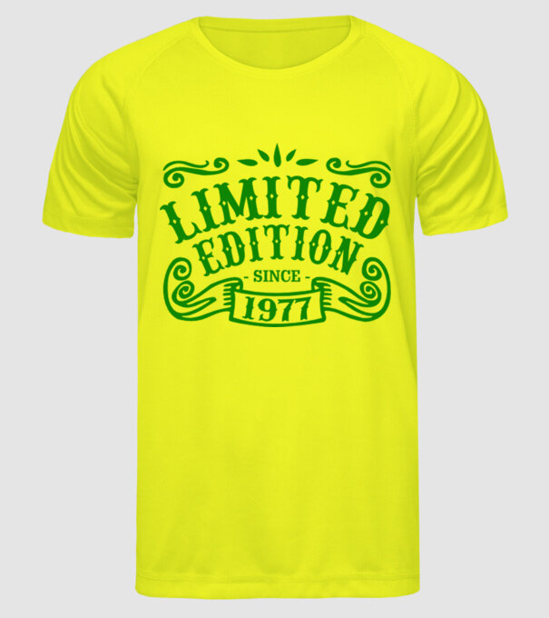 Limited edition 1977 model galben neon pe tricou