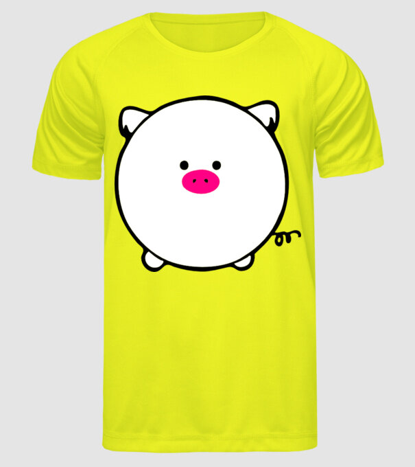 Purcel model galben neon pe tricou