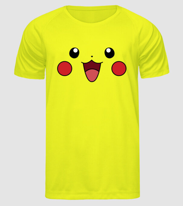 Pikachu model galben neon pe tricou