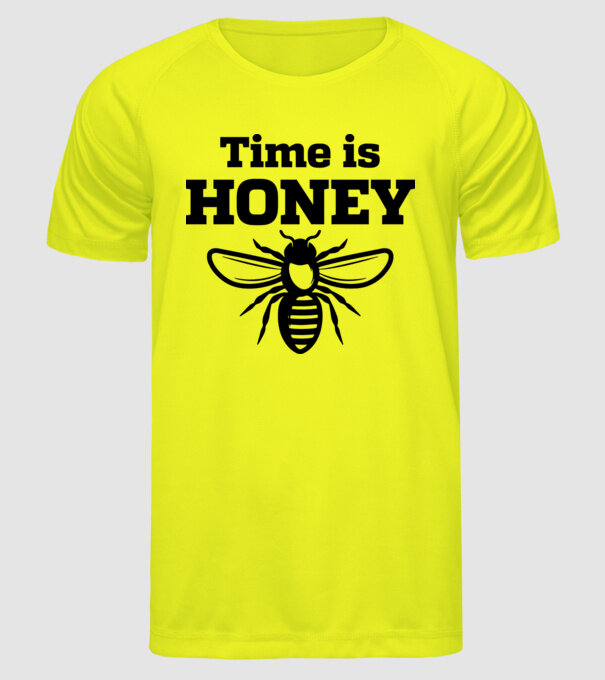 Time is honey model galben neon pe tricou
