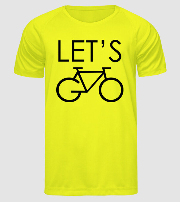 Let's go model galben neon pe tricou