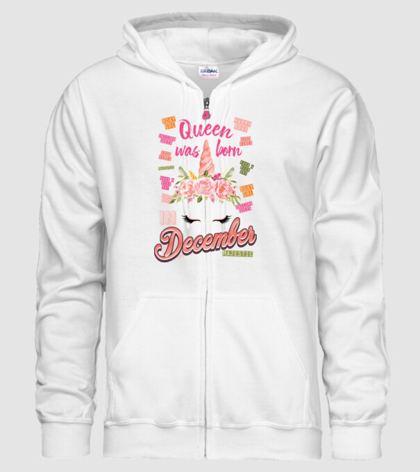 A queen was born in DECEMBER model alb pe tricou