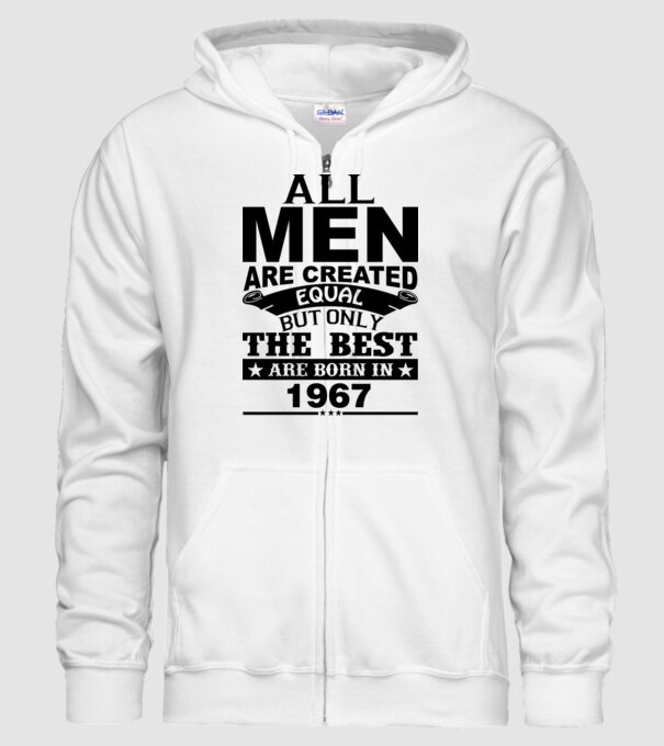 All men are created - 1967 model alb pe tricou