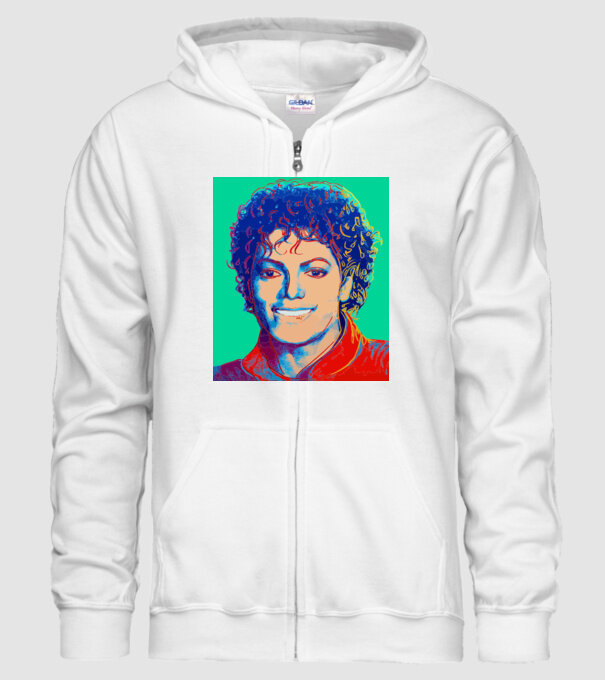 Micheal Jackson Art model alb pe tricou