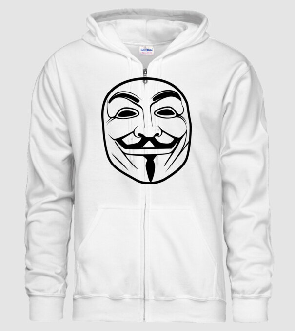 Anonymus model alb pe tricou