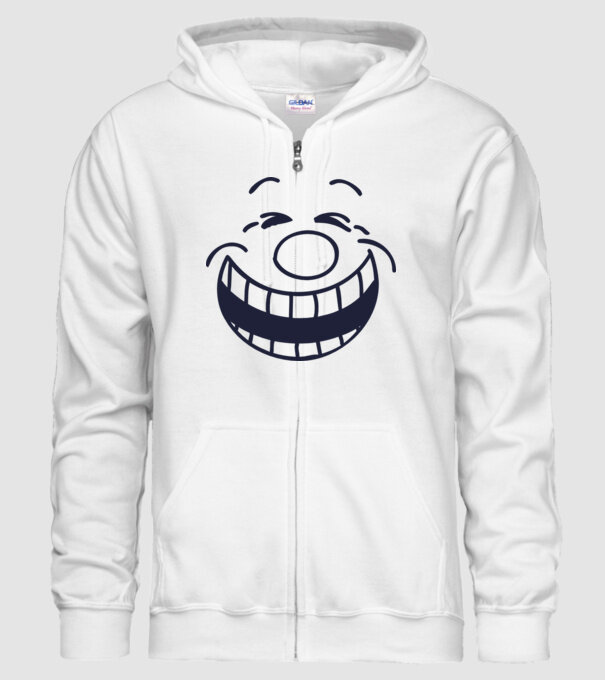 Funny Face Smiley model alb pe tricou