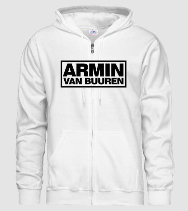 Armin Van Buuren logo model alb pe tricou