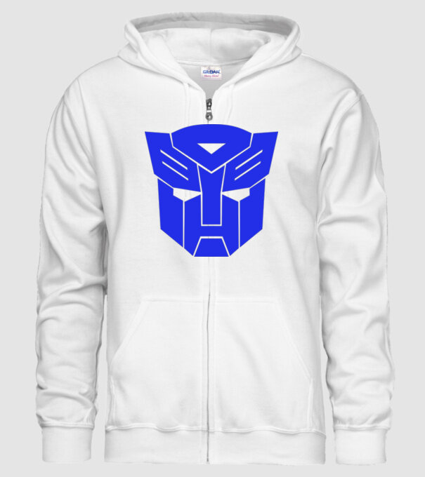 Autobot model alb pe tricou