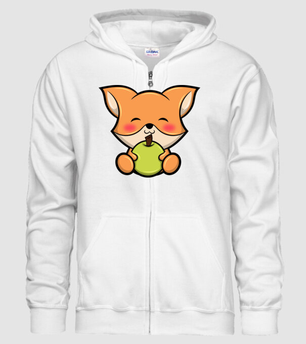 Baby Fox model alb pe tricou