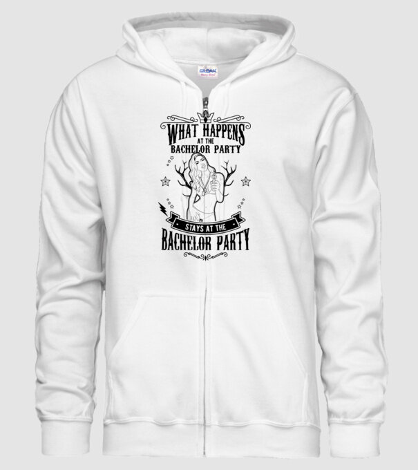 Bachelor party model alb pe tricou