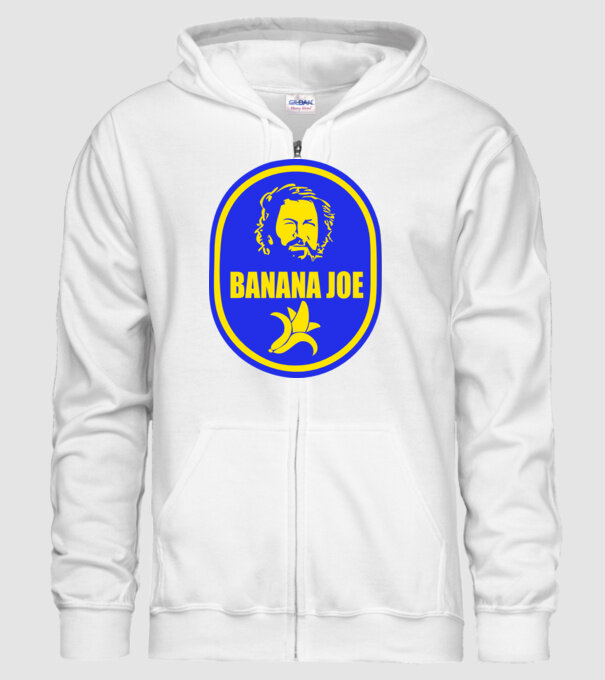 Banana Joe model alb pe tricou