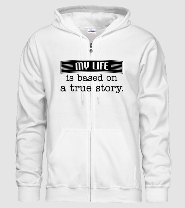 Based on true story. model alb pe tricou