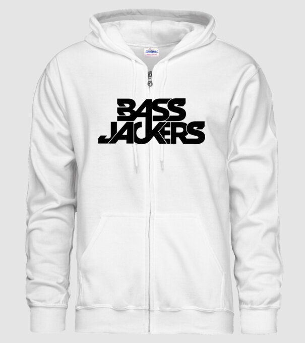 Bass Jackers model alb pe tricou