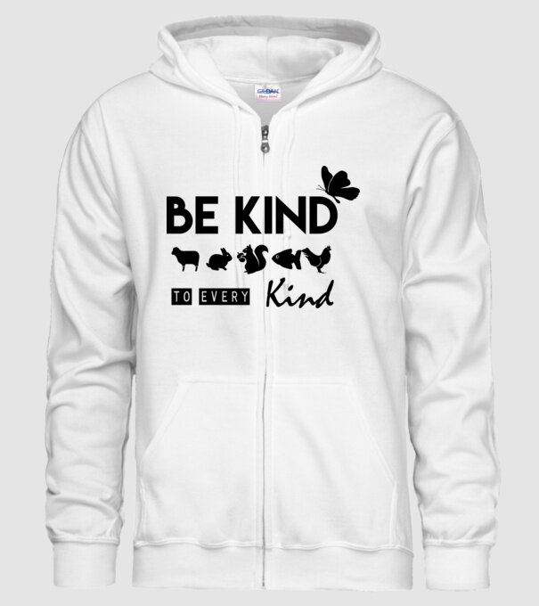 Be kind to every kind model alb pe tricou