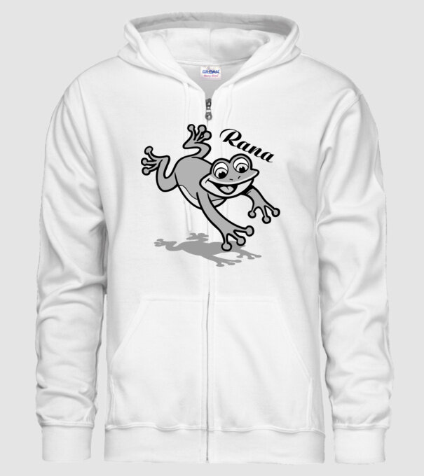 Frog model alb pe tricou