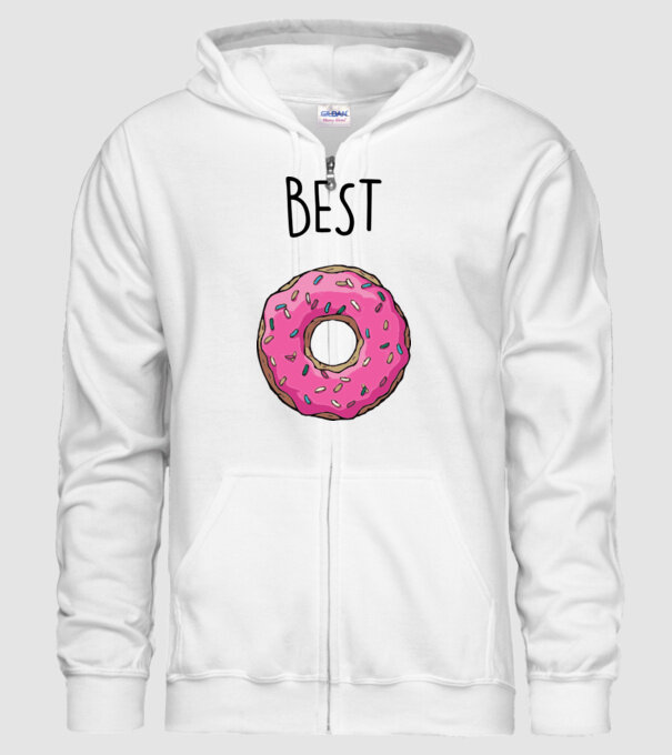 Best friends model alb pe tricou