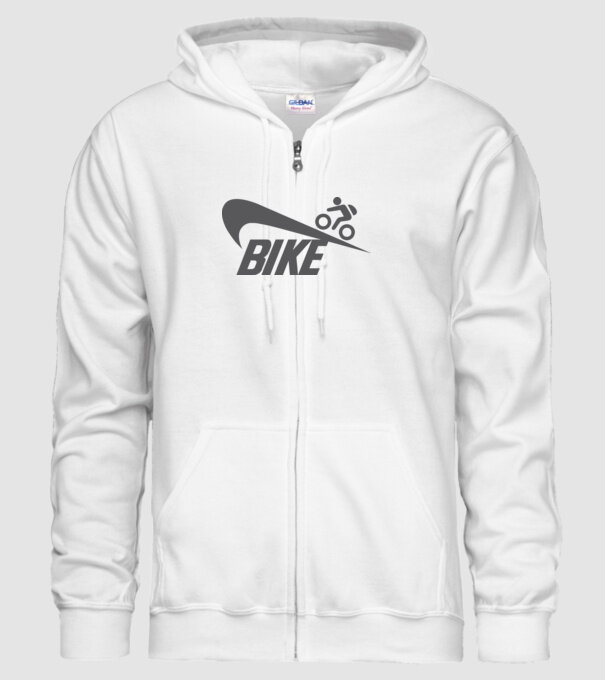 Bike logo model alb pe tricou