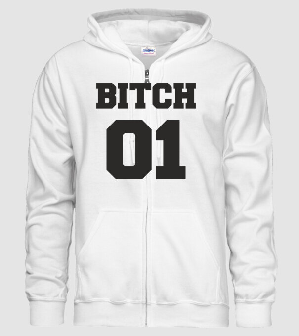 Bitch 01 model alb pe tricou