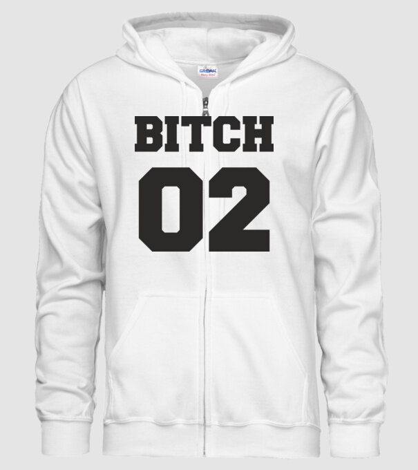 Bitch 02 model alb pe tricou